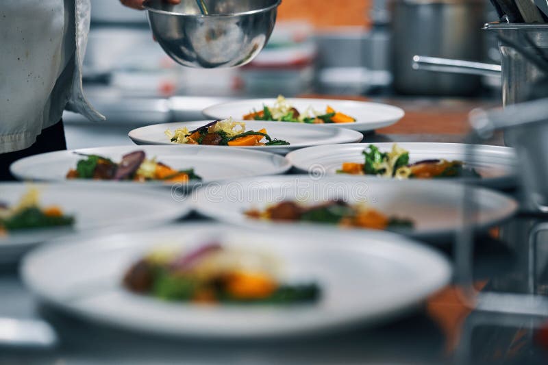 Vegetable Garnish Food Presentation Stock Image Image of omega