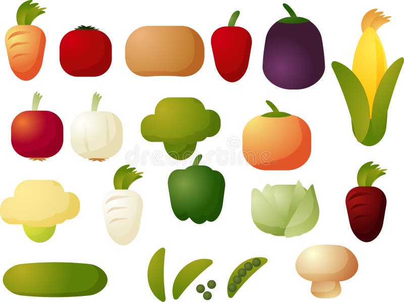 Vegetable icons stock illustration. Illustration of drawing - 8256165