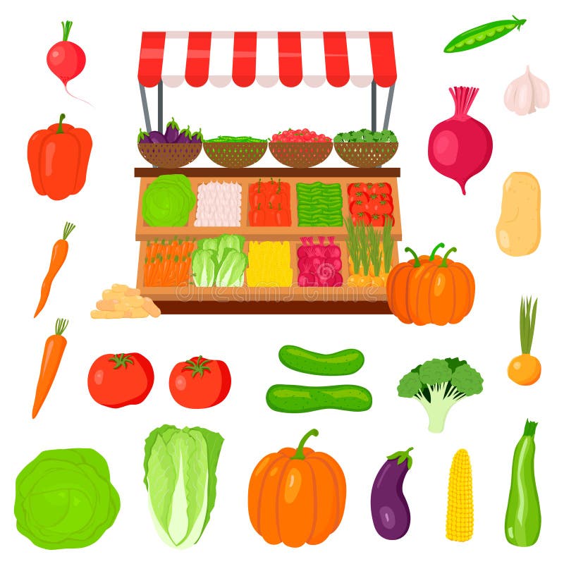 Vegetable Market Poster with Frame Stock Vector Illustration of onion