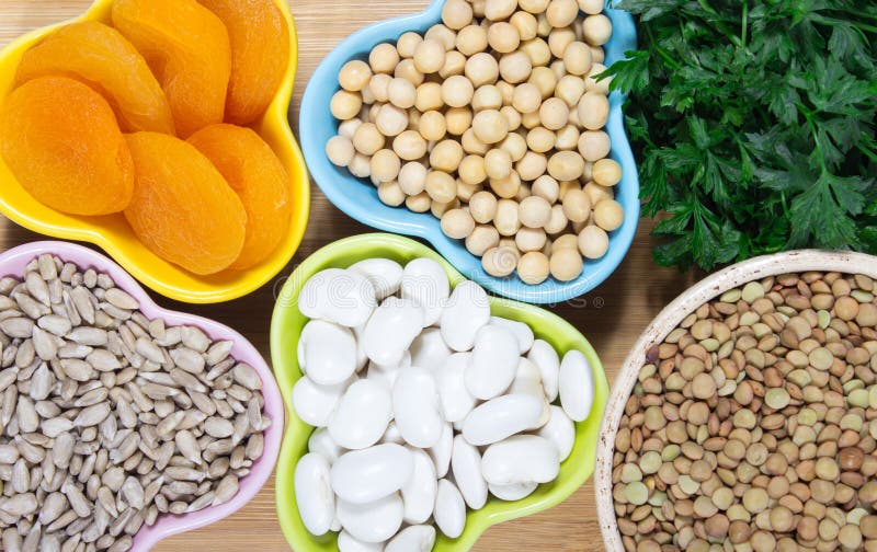 Vegetable Products Containing Iron (ferrum). Stock Image Image of