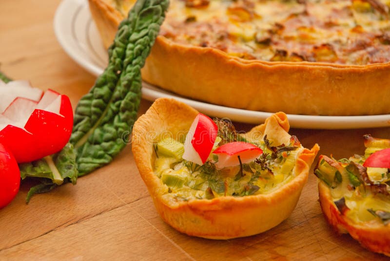 Vegetable Quiche Tart Close-up Stock Image - Image of 