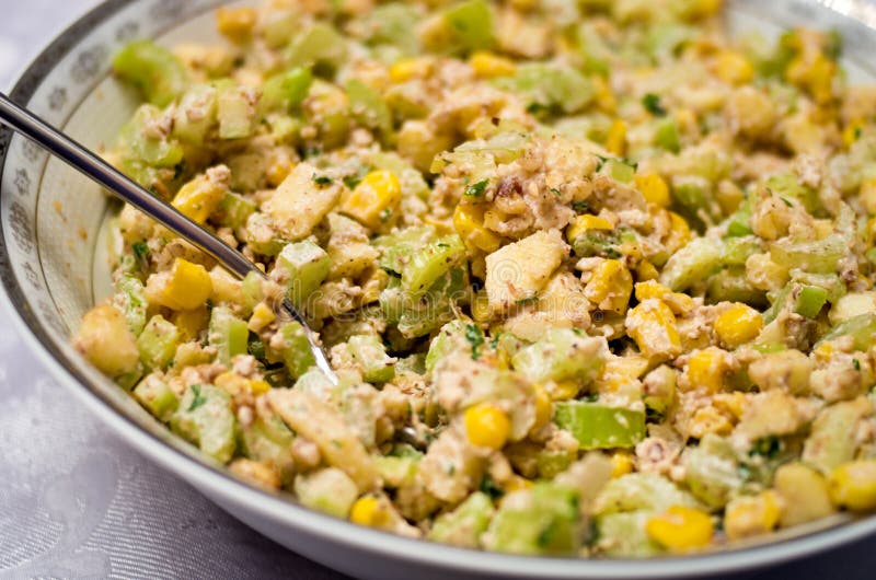 Vegetable salad bowl stock photo. Image of culinary, vegetarian - 87865202