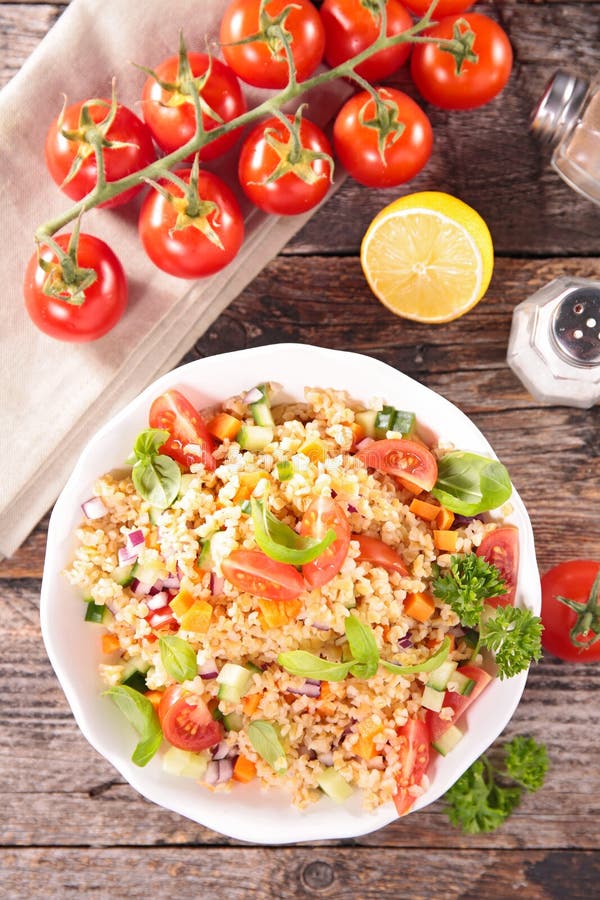 Vegetable salad in bowl stock photo. Image of meal, bowl 71155920