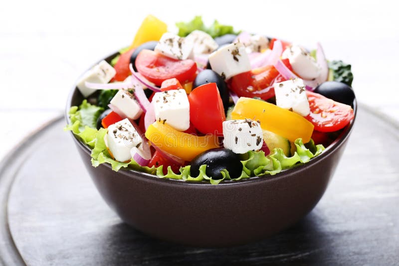 Vegetable salad in bowl stock photo. Image of meal, food 139102256