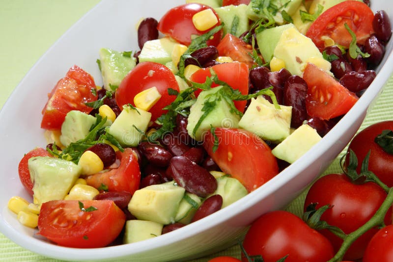 Vegetable salad mix stock photo. Image of served, piece 7842660