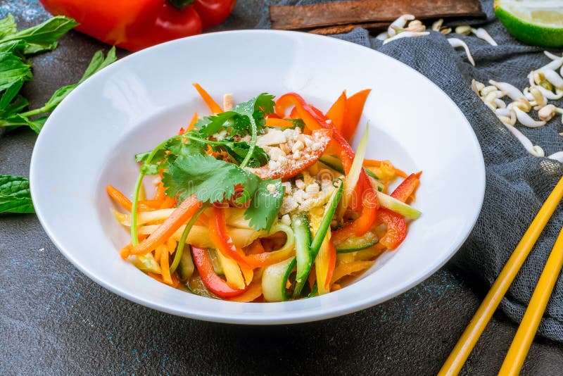 Vegetable Salad Vietnamese Food Stock Image - Image of background ...