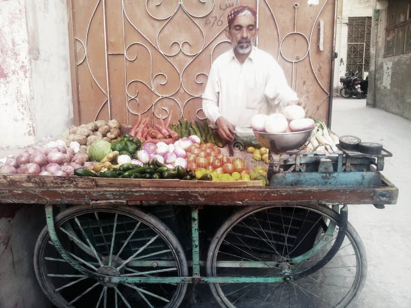 Vegetable seller stock image Vegetable seller stock image