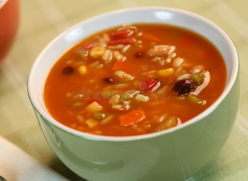 Vegetable soup stock image. Image of fresh, dinner, plates 3879617
