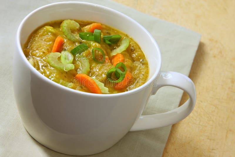 Vegetable Soup stock photo. Image of napkin, bowl, soup 6026774