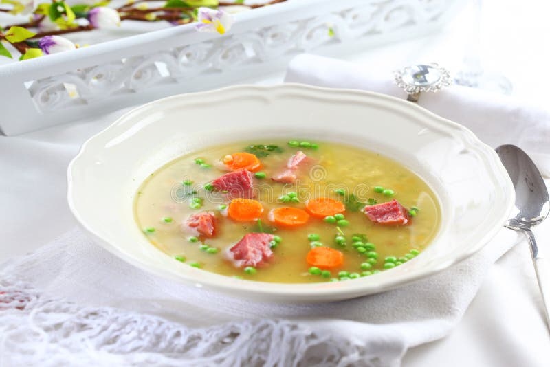 Vegetable soup with bulgur stock photography