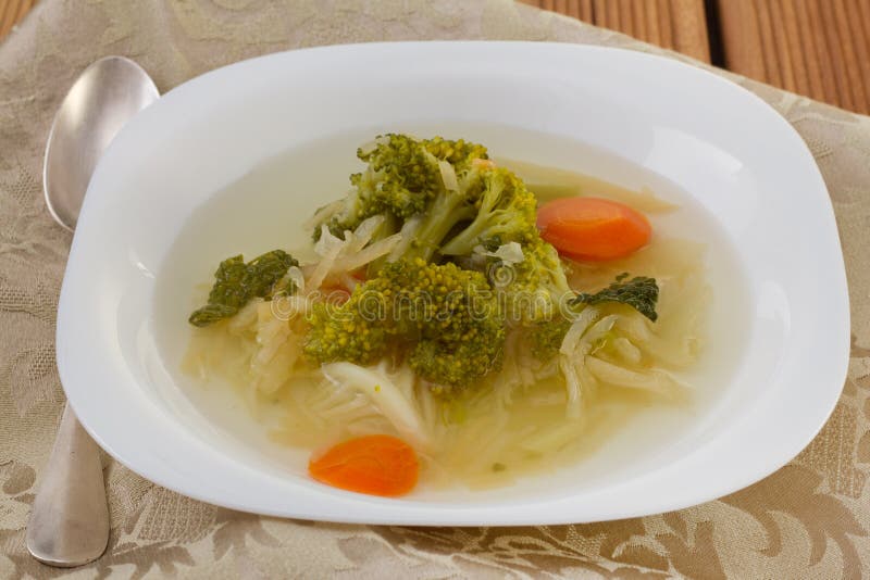 Vegetable Soup on the Plate Stock Image Image of plate, meal 27263217