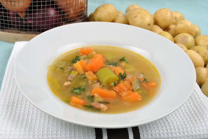 Vegetable Soup and Potatoes Stock Image Image of ready, vegetable