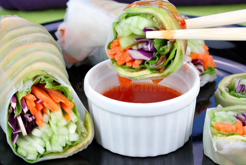 Vegetable Sushi with Sauce