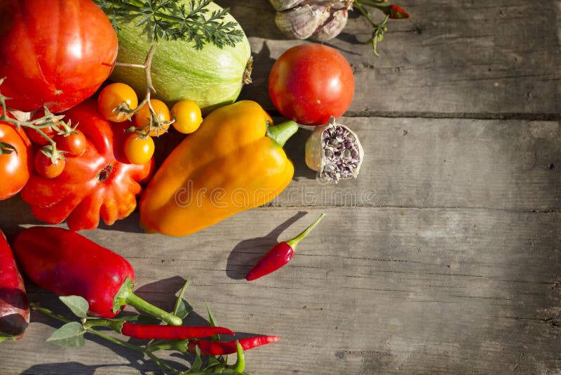 Vegetable on on a wood background stock image Vegetable on on a wood background stock image