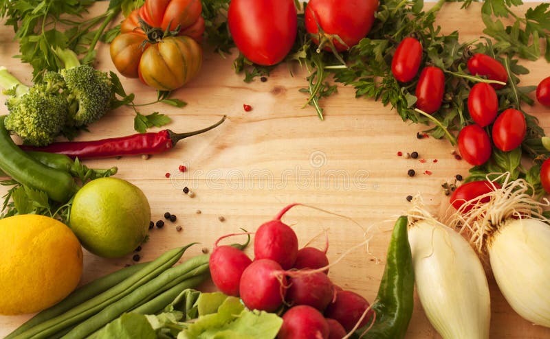 Ingredients for Cooking Vegetarian Food Colorful Various of Organic ...