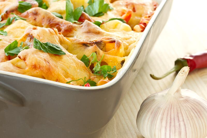 Vegetables Baked with Cheese Stock Photo Image of closeup, garlic