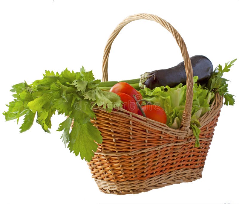 Vegetables basket stock photo. Image of vegetable, pepper 15626906