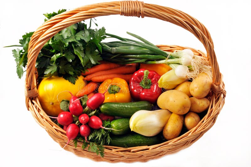 Vegetables basket stock photo. Image of market, cucumbers 15752982