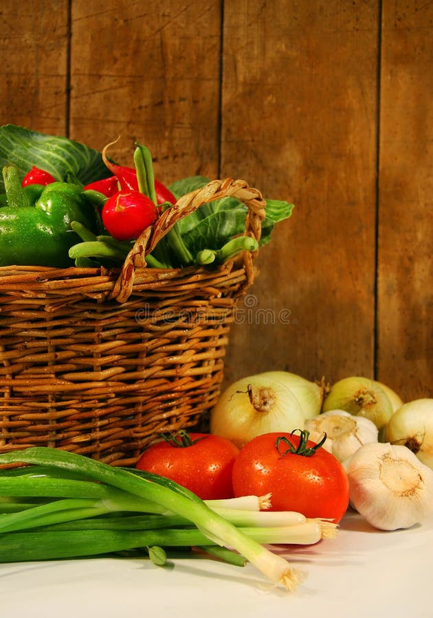 Vegetables in a basket