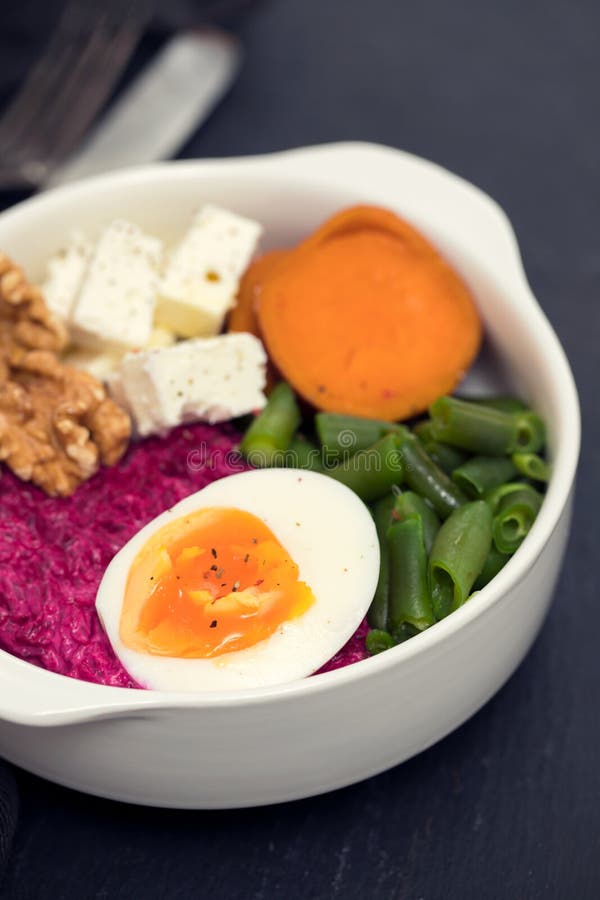 Vegetables Bowl With Boiled Egg Stock Image Image of health, detox