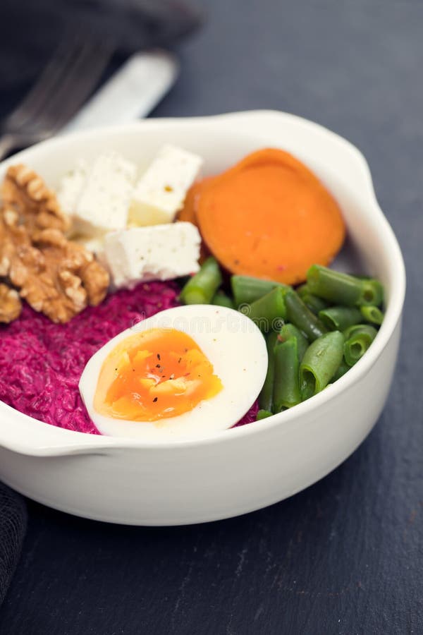 Vegetables Bowl With Boiled Egg Stock Image Image of balanced, boiled