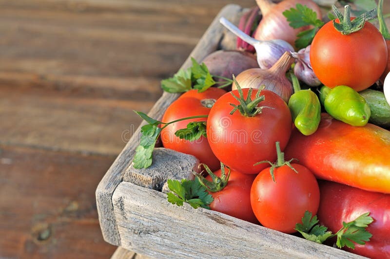 Vegetables in box