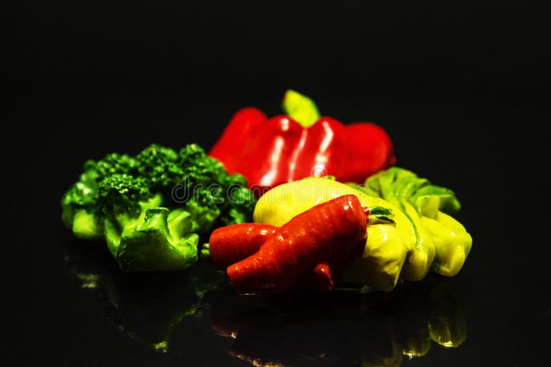 Vegetables On Dark Background Stock Photo Image of base, parsley