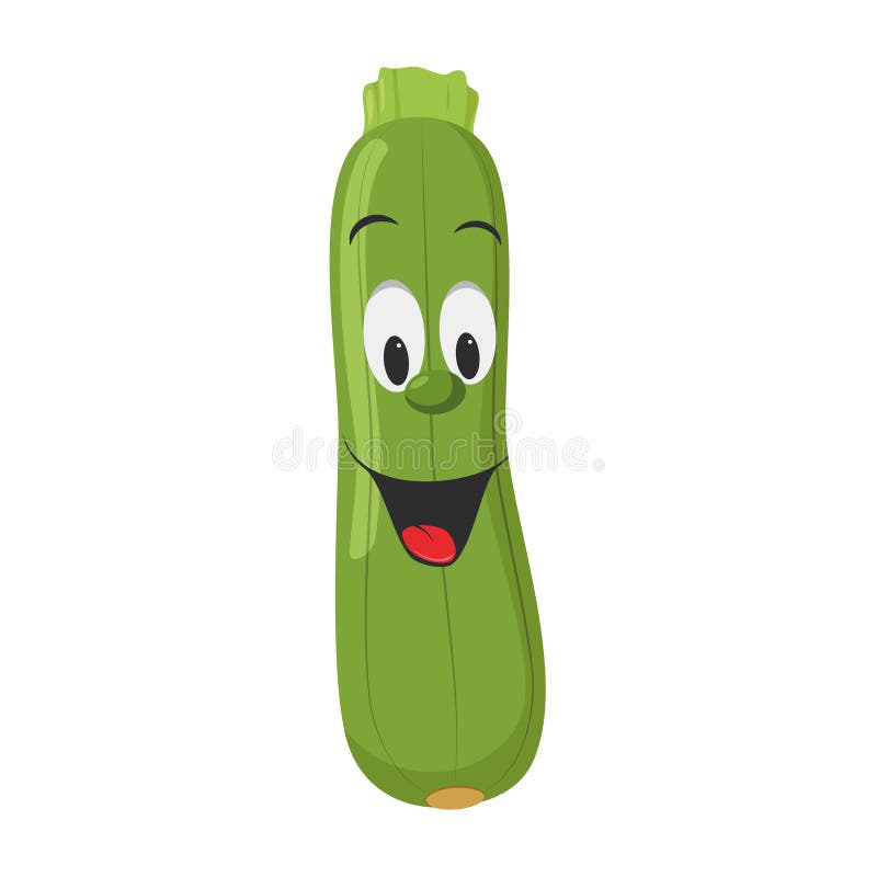 Vector Illustration of a Funny and Smiling Zucchini in Cartoon Style Stock Vector - Illustration of cute, green: 164356707 Vector Illustration of a Funny and Smiling Zucchini in Cartoon Style Stock Vector - Illustration of cute, green: 164356707
