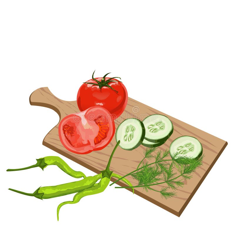 Vegetables on cutting board