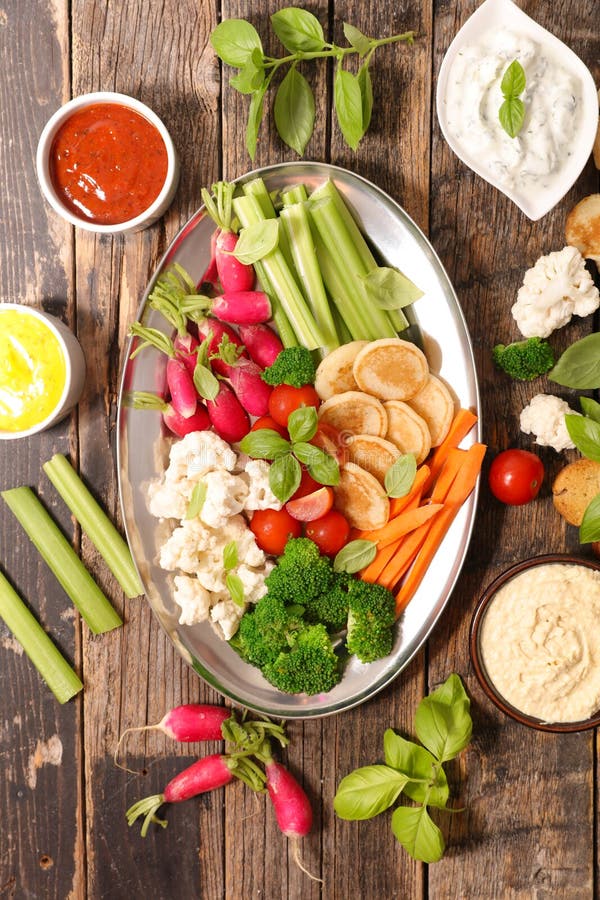 Vegetables and Dipping Sauce Stock Photo Image of carrot, vegetables