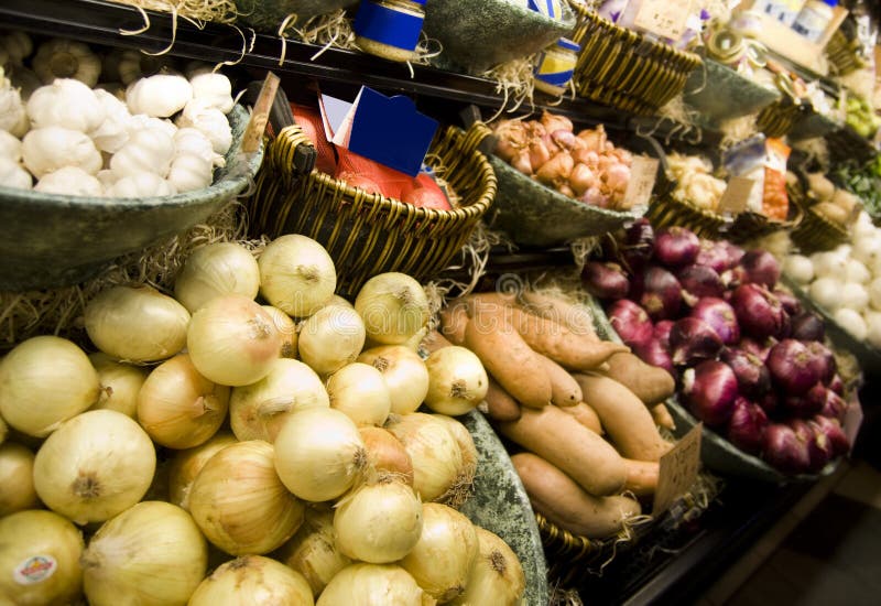 A Variety Of Vegetables At A Grocery Store Stock Photo Image of farmer, apples 1497136