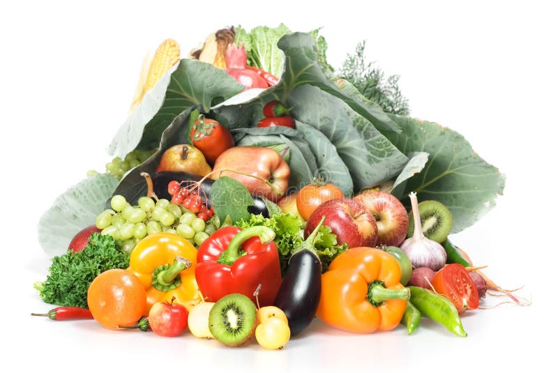 Vegetables & fruits isolated