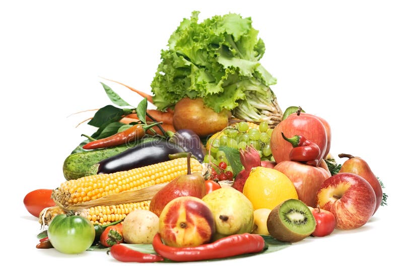 Vegetables & fruits isolated