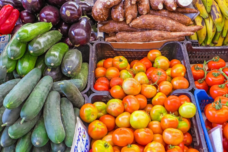 Greengrocer collection stock image. Image of attendant 53943867