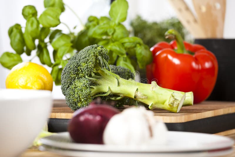 Vegetables in the kitchen