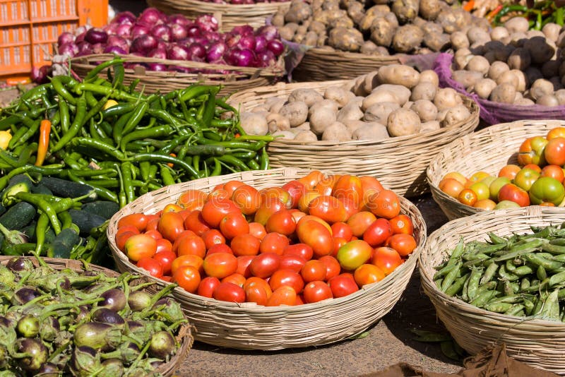 Vegetables on Market in India Stock Photo Image of food, fresh 41997606