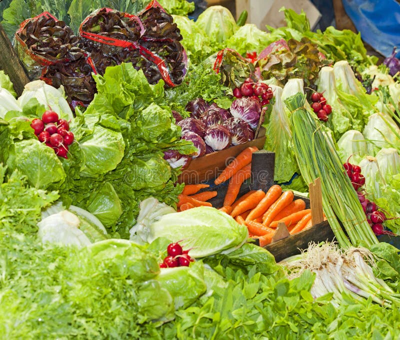 Vegetables at a market stall