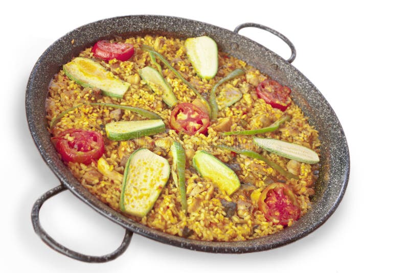 Vegetables paella stock image. Image of isolated, pepper 24007605