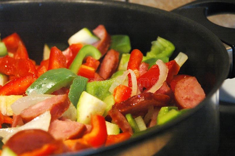 Vegetables in a pan