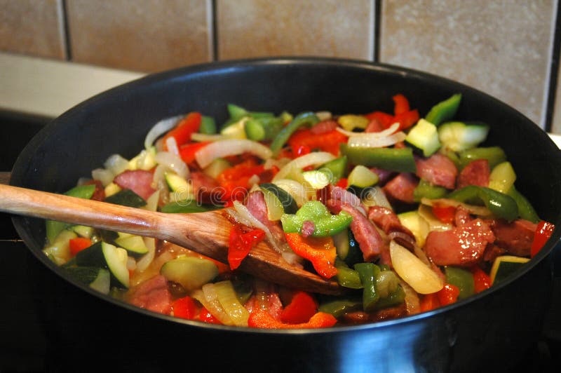 Vegetables in a pan