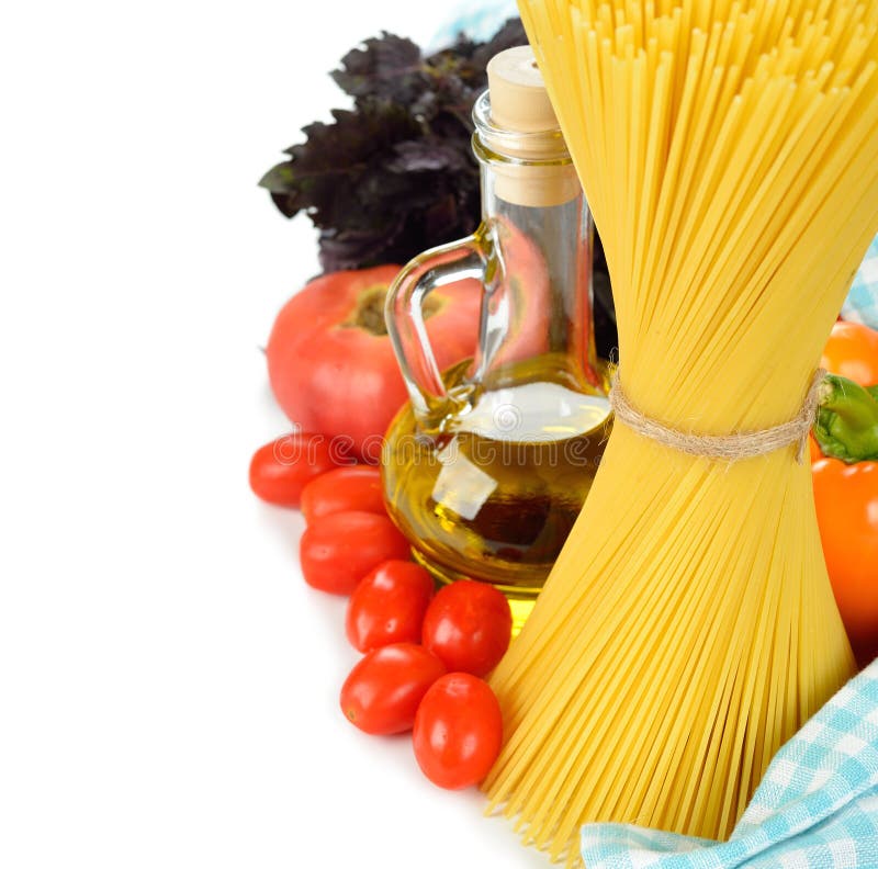 Vegetables, Pasta and Olive Oil Stock Image Image of diet, vegetarian