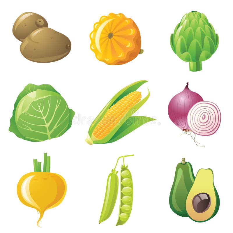 Vegetables set vector illustration