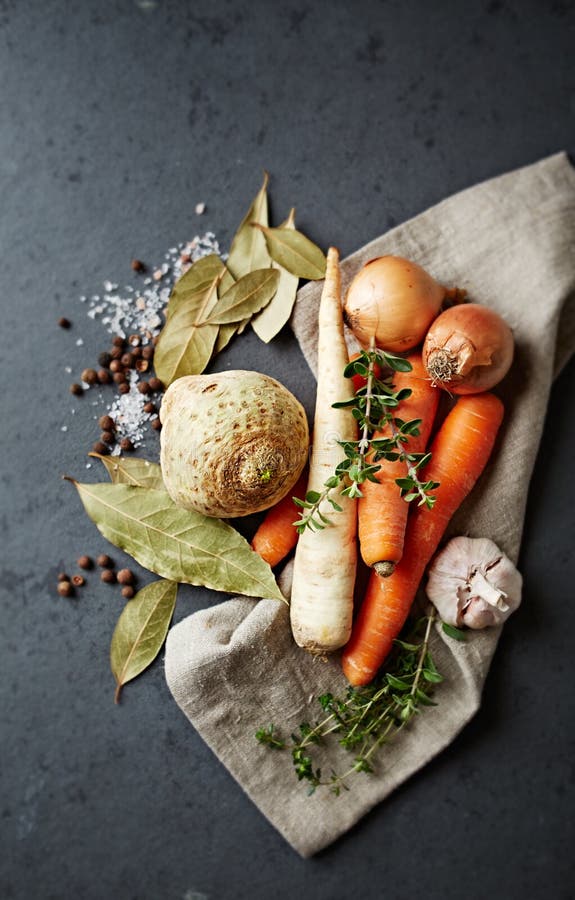 Vegetables and Spices for Vegetable Stock Stock Photo Image of carrot