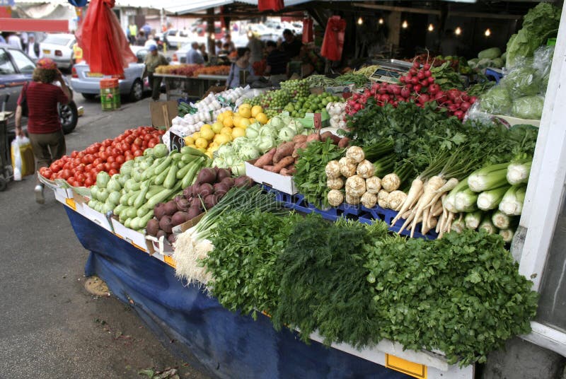 Vegetables stalll in haifa