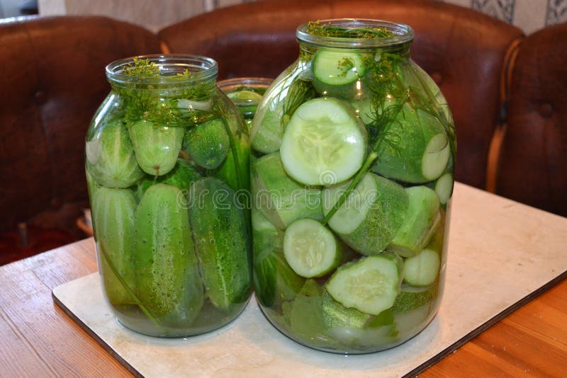 Vegetables Stilllife Cucumbers Canning Harvest Stock Image Image of