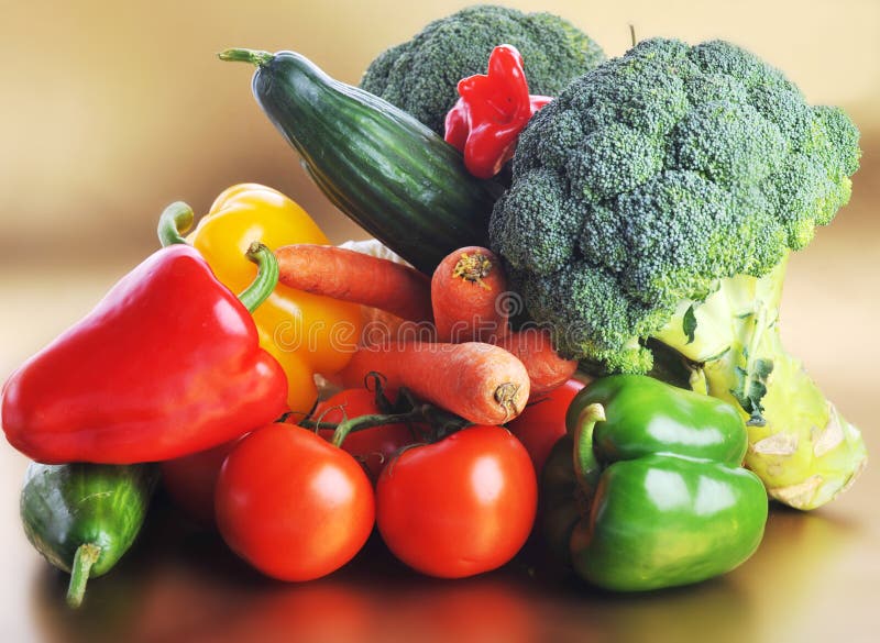 Vegetables on table