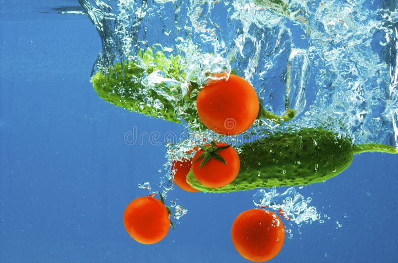 Vegetables in water stock image. Image of drink, studio 7199823