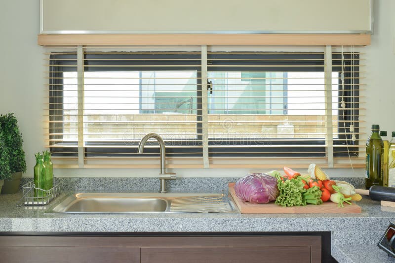 Vegetables on worktop in the kitchen stock photography Vegetables on worktop in the kitchen stock photography