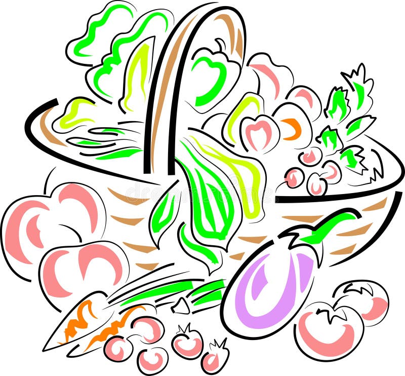 Vegetais ilustração stock