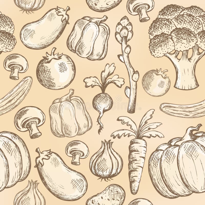 Fundo contínuo de vegetais 2 ilustração royalty free